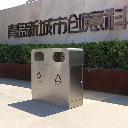 不锈钢分类垃圾桶