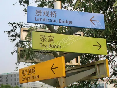 公园街道导向标识指示牌