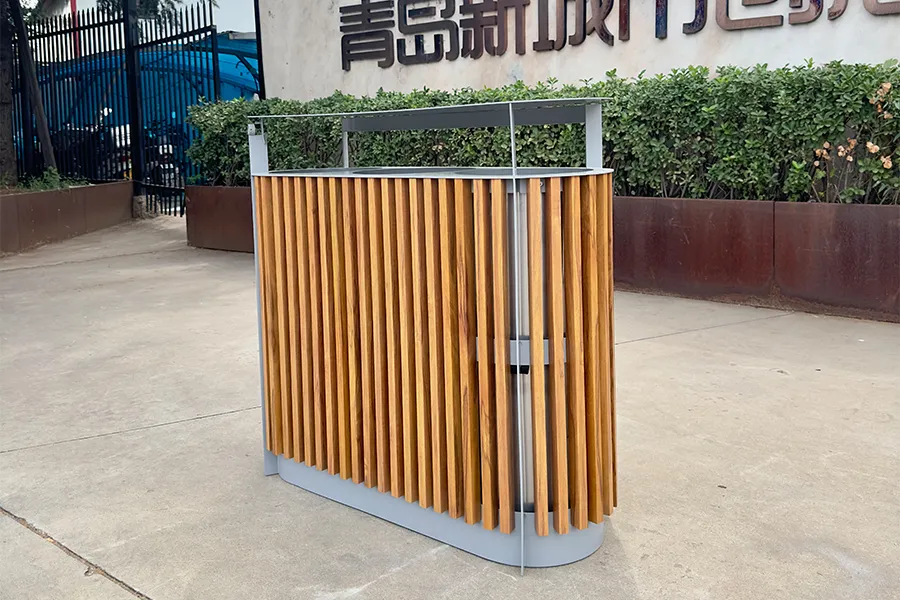 分类垃圾桶,实木垃圾桶,户外防腐木垃圾箱